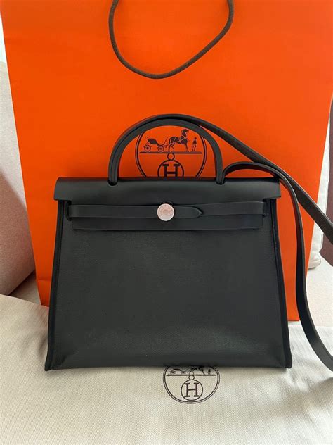 hermes herbag coated canvas|Hermes herbag original.